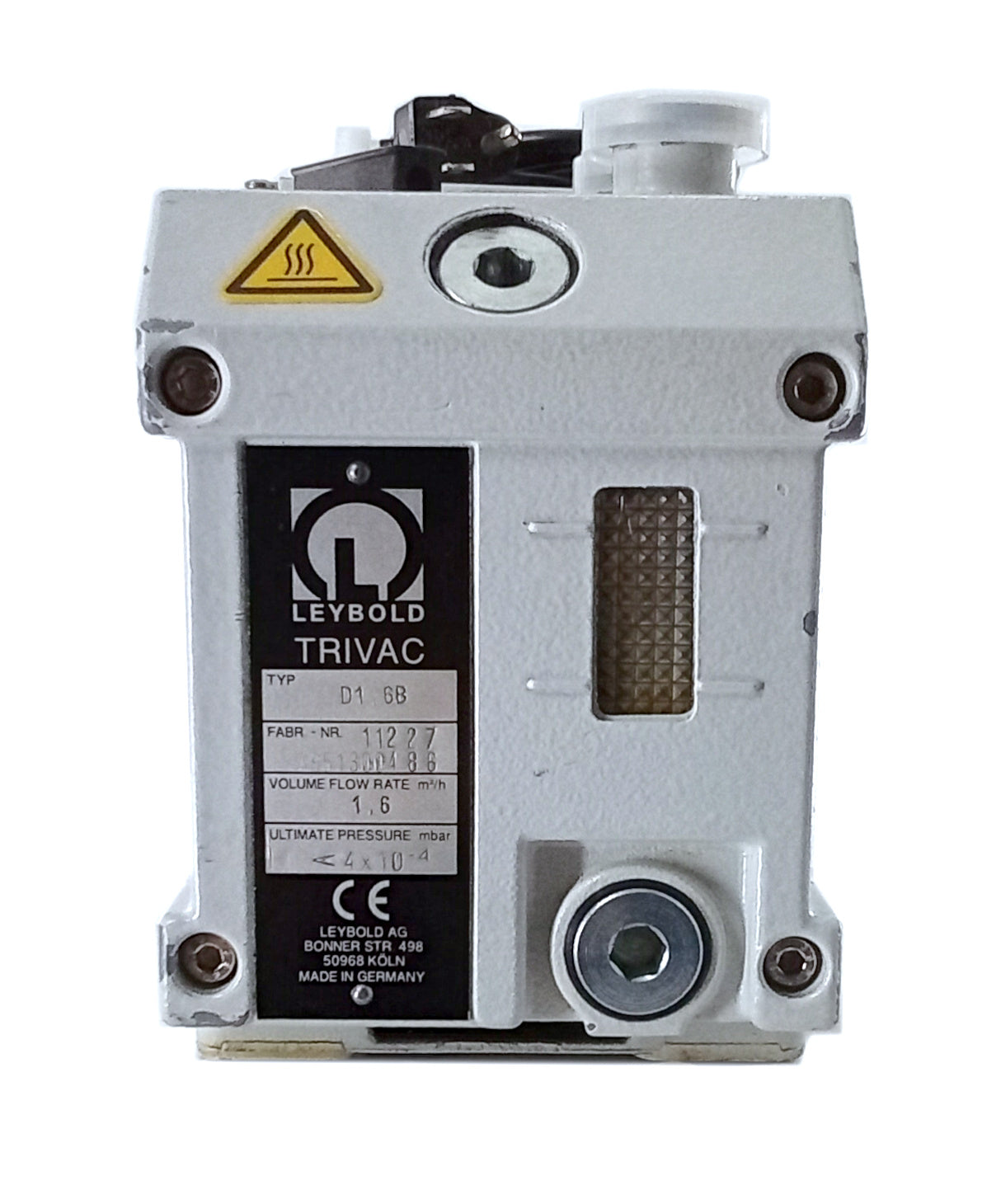 Leybold Trivac D1.6B Dual-Stage Rotary Vane Vacuum Pump